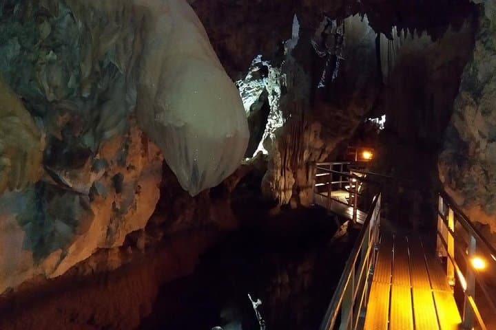 Corinth, Cave of Lakes, Odontotos Railway Private Tour with Greek Lunch Included