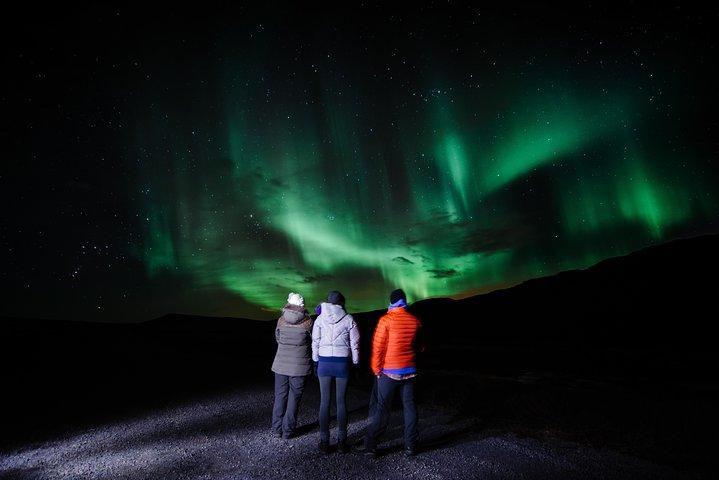 Reykjavik: Guided Northern Lights Tour with Hot Cocoa & Photos