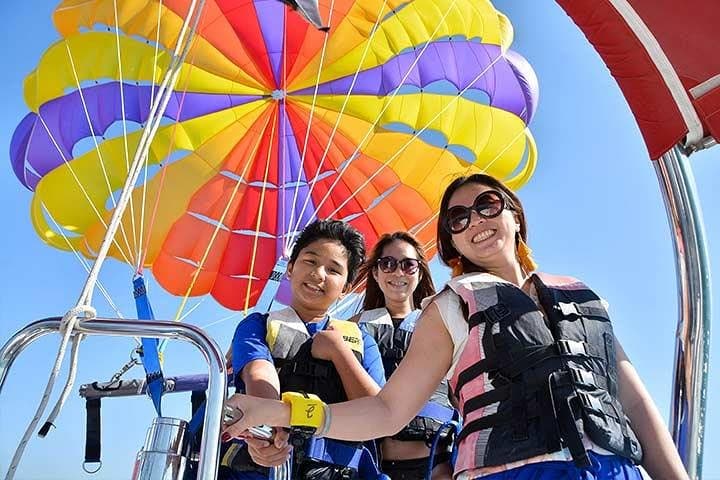 Get a Bird's Eye View of the Famous Dubai Marina Skyline with Parasailing