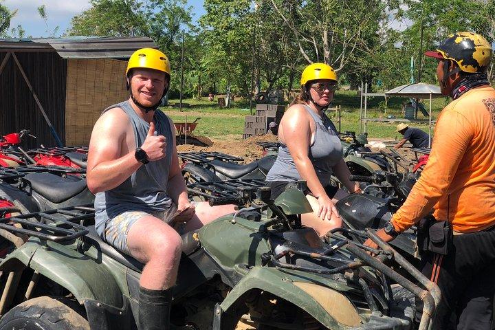 Bali Atv Quad Bike Through Tunnel and Waterfall