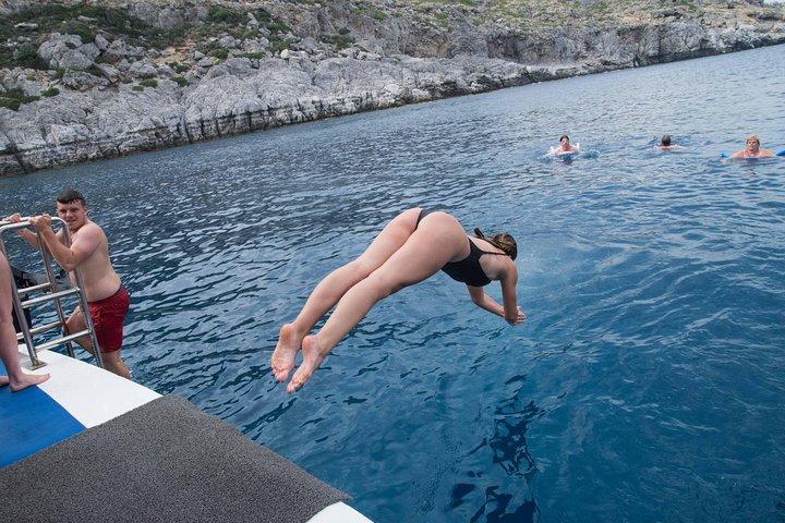 Lindos Full Day Boat Tour with Swimming