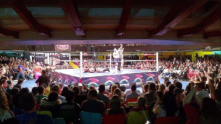 Lucha Libre wrestling show, tacos and beer with artist