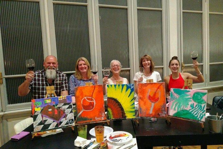 Paint & Sip in a 17th-Century Palazzo with Wine & Pizza