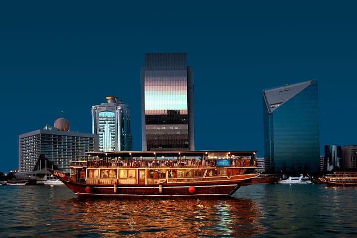Dubai Creek Dhow Dinner Cruise with Buffet & Live Entertainment