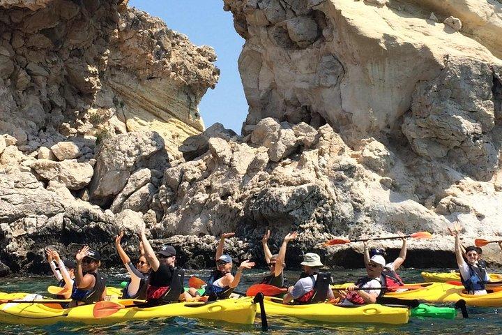 Rhodes Sea Kayaking Adventure small groups incl.Transfer & snack