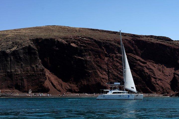 Private Luxury Caldera Cruise with a rich BBQ meal and Open Bar!