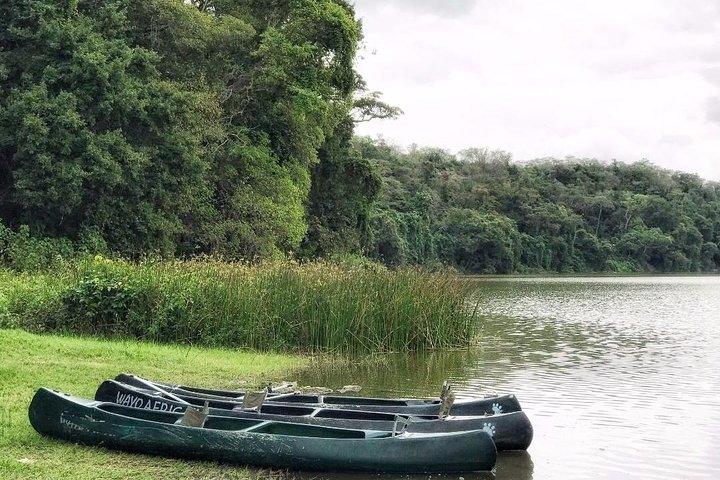 Meru waterfalls, forest walking & canoeing at lake duluti