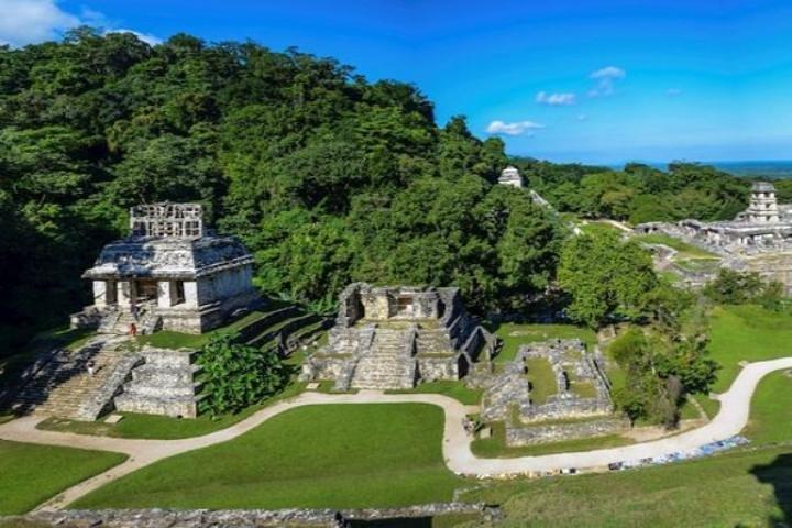 Palenque Site, swim Agua Azul & Misol-Ha waterfalls from Palenque