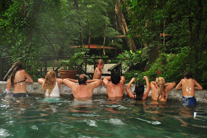 Private mega combo adventure tour Canopy Horseback Ride Water Slide and Natural Hot Springs