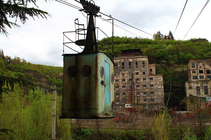 Chiatura. Soviet Past in the present. + Katskhi pillar