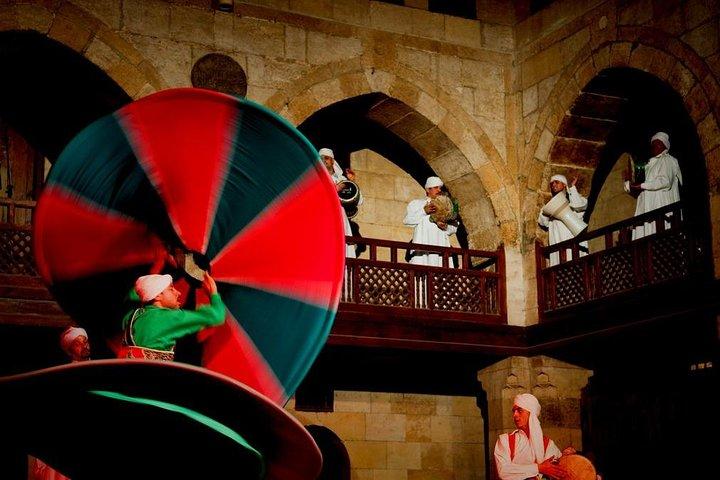 Cairo by night including Tanoura Show at Wikalet Al Ghouri Khan El Khalili Tahrir Square