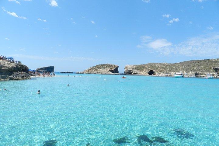 From Sliema: Comino Blue Lagoon, Crystal Lagoon & Sea Caves