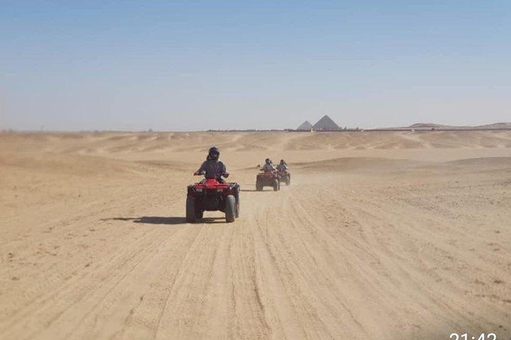 Enjoy Desert Safari nearby the Great Pyramids by a Quad Bike and Camel Riding