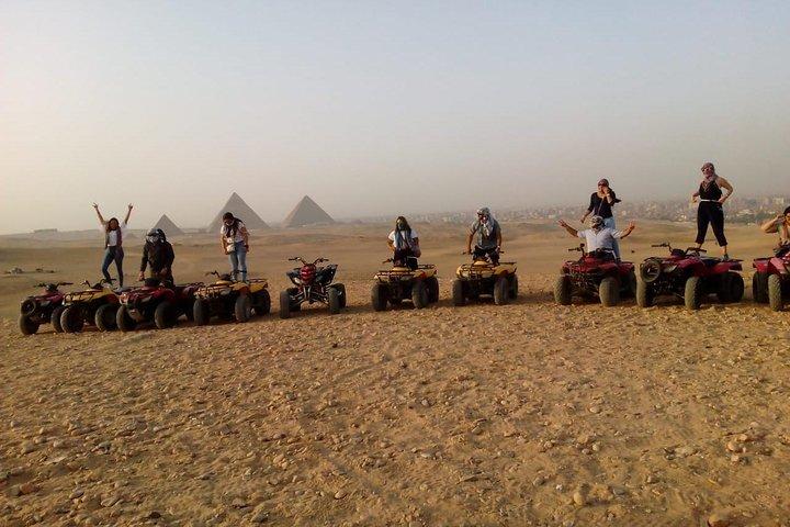Enjoy Desert Safari nearby the Great Pyramids by a Quad Bike and Camel Riding