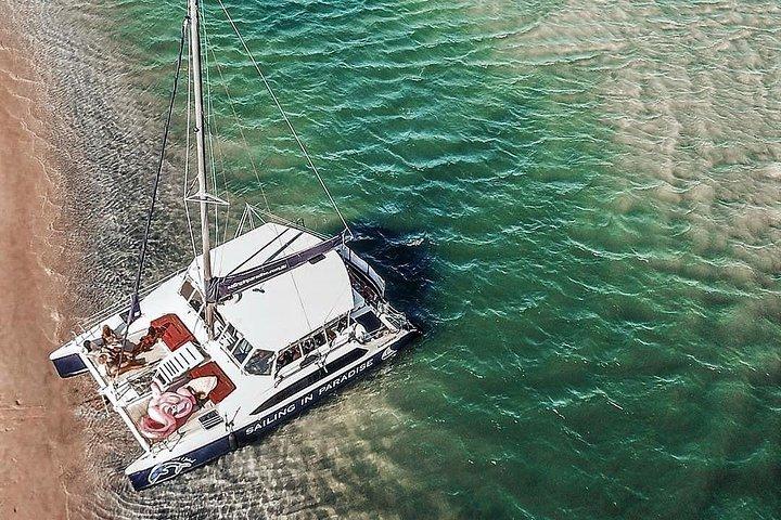 Catamaran to Isla Mujeres and Snorkel Adventure with open bar