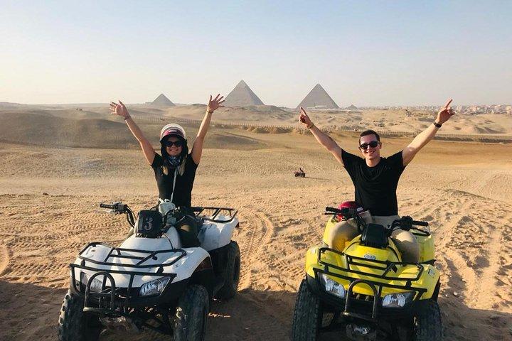 A private ATV Around Pyramids at sunset,Sound and Light Show&with dinner