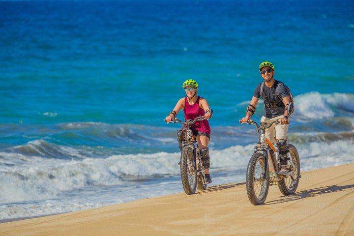 Cabo Electric Bike Beach Adventure with Margaritas and Lunch