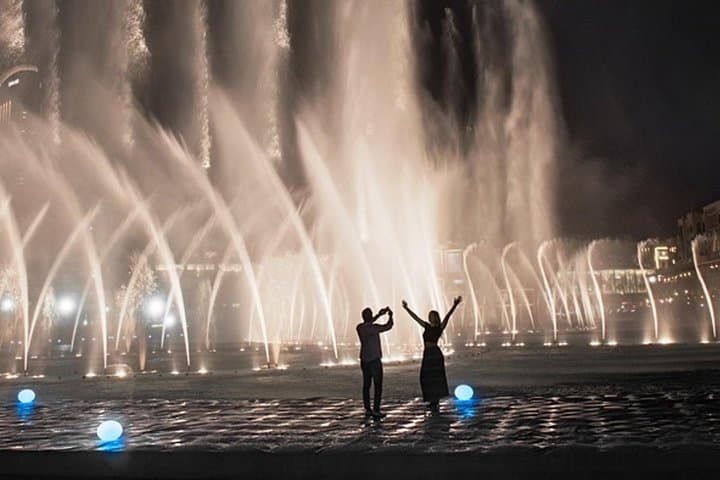 Burj Khalifa: At the Top entry with Fountain Boardwalk