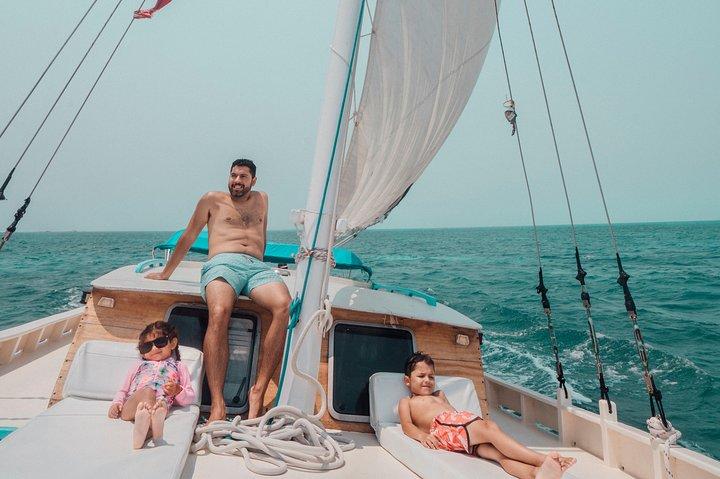Ambergris Caye Sunset Sail Tour on the 40' Sirena Azul Sailboat