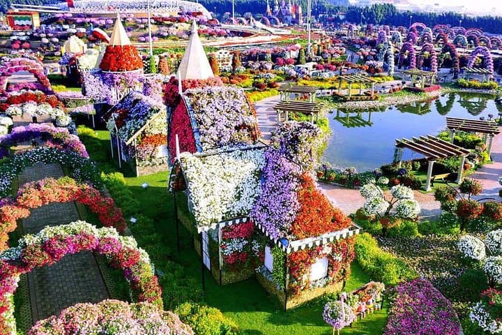 Memorable Evening at Dubai Global Village with Dubai Miracle Garden Visit !!