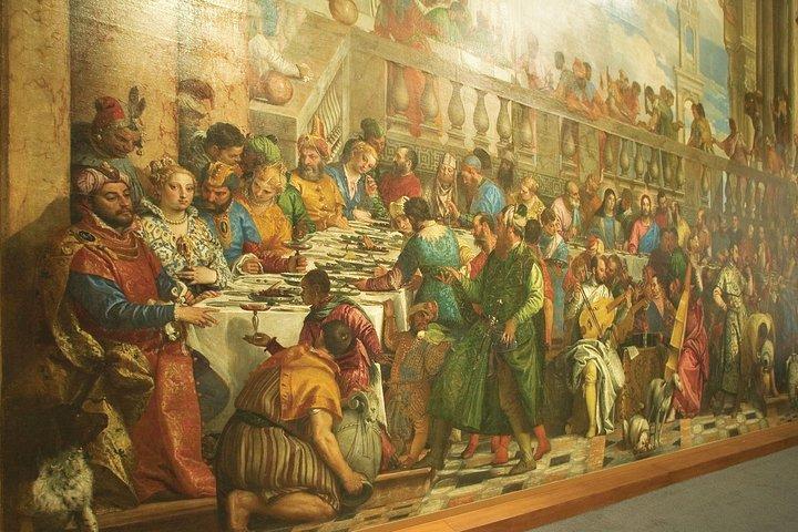 Louvre museum with small group