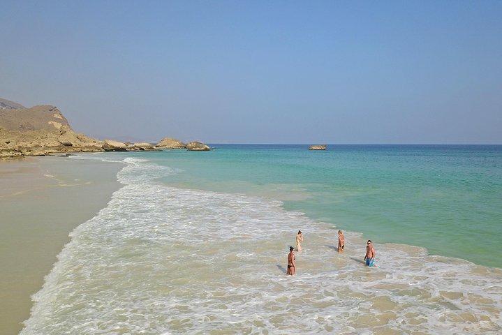 West Coast Mountains and Beaches (Fazayah beach + Shaat cliff)