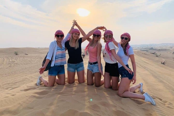 Private Desert Safari With Sand Boarding Quad bike and Camel Ride BBQ Dinner