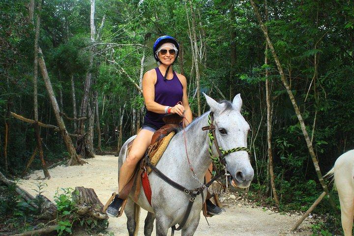 Single ATV, Horseback Riding, Ziplines and Cenote Swim