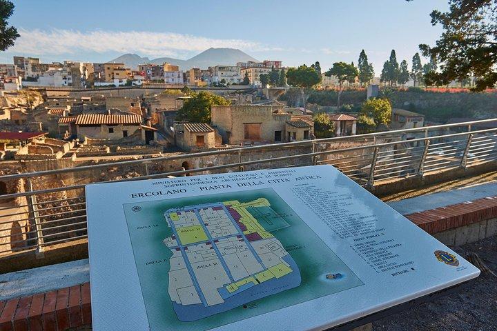 Guided Day Tour of Pompeii and Herculaneum with Light Lunch