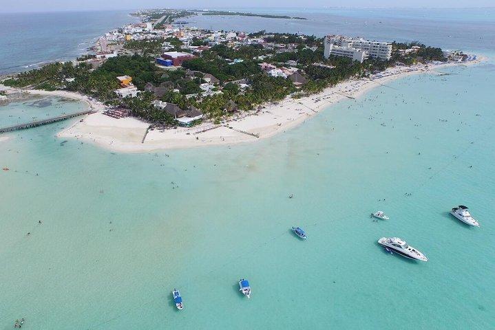 Catamaran to Isla Mujeres with Snorkel, Open Bar & Beach Club