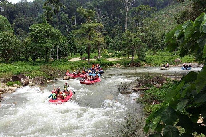 Phuket Adventure Day Tour for Rafting 7 Km., Zipline, Waterfall and Lunch