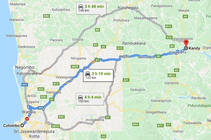 Colombo City to Kandy City Private Transfer