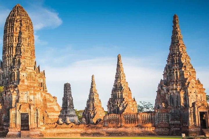 Afternoon Ayutthaya heritage site & River Boat Ride at Sunset