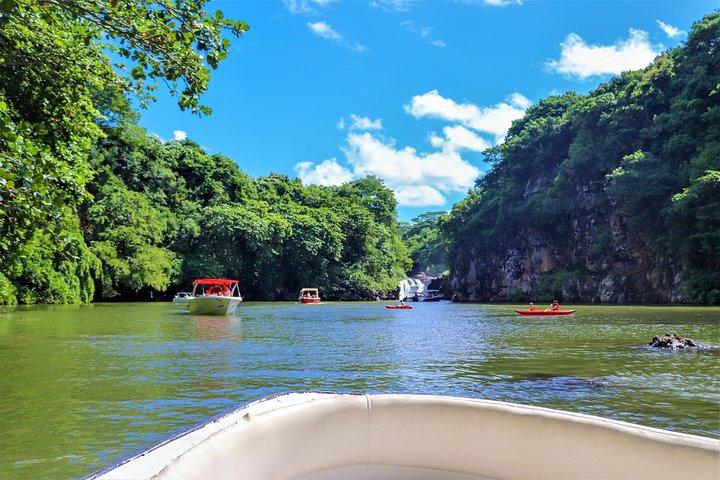 Luxury All-Inclusive Catamaran Cruise to Ile aux Cerfs and GRSE Waterfall