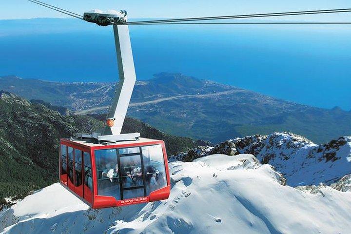 Tahtali cable car, 2350 m above sea level ! From Antalya