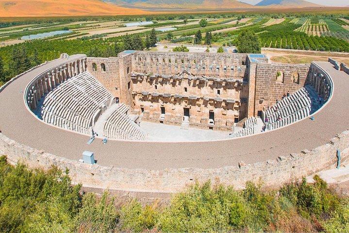 Full-Day Tour of Kursunlu Waterfalls, Aspendos, and Ancient Ruins of Side From Alanya