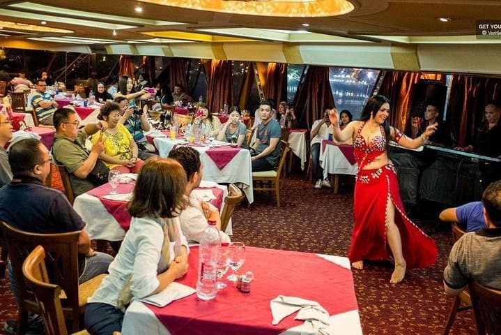 Cairo dinner cruise on the Nile river with entertainment