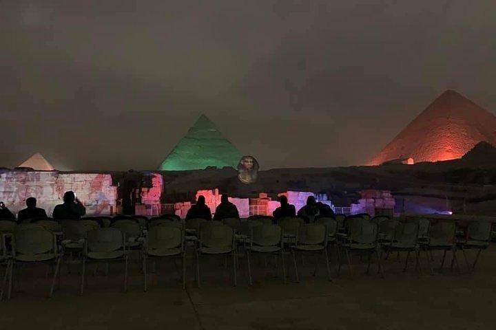 sound and light spectacular at Giza pyramids