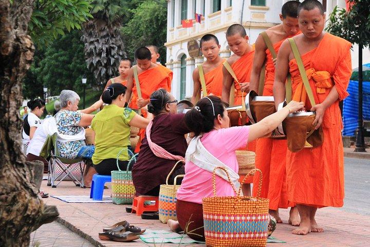 Luang Prabang Early Morning Alms Giving and Wet Market