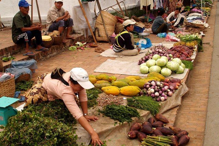 Luang Prabang Early Morning Alms Giving and Wet Market