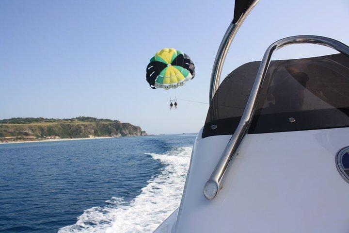 Double Parasailing flight to Tropea in Small Group