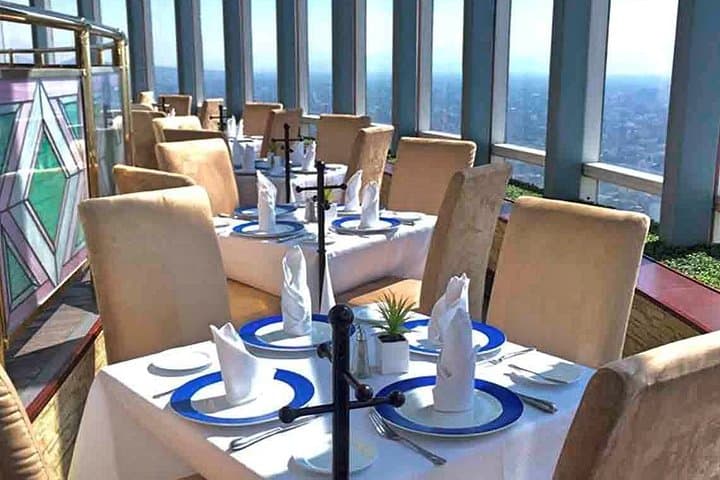 Dinner at Bellini, the largest revolving restaurant in the world
