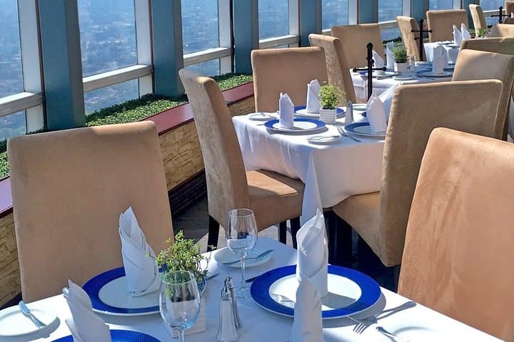Dinner at Bellini, the largest revolving restaurant in the world
