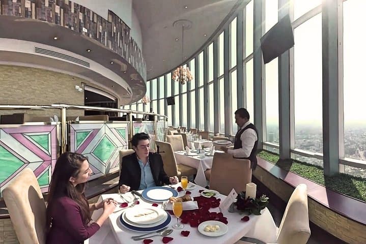 Dinner at Bellini, the largest revolving restaurant in the world