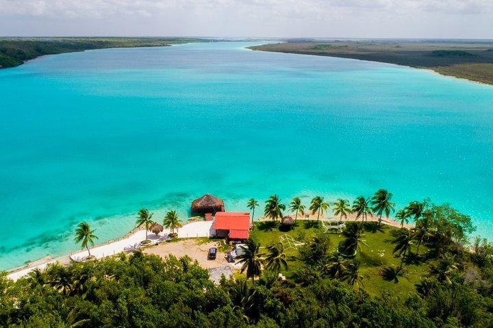 Colorful BACALAR. Incredible Pontoon Tour in one day from Cancun or Riviera Maya
