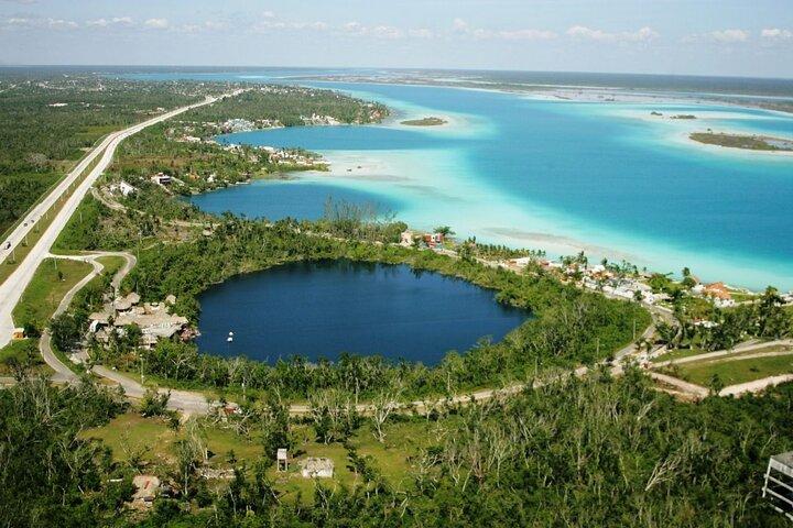 Colorful BACALAR. Incredible Pontoon Tour in one day from Cancun or Riviera Maya
