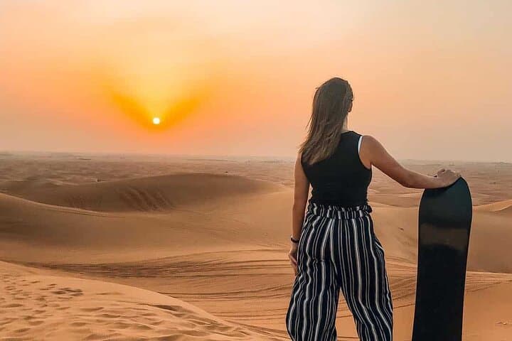 Red Dunes , Sandboarding, Camel Ride & BBQ at Al Khayma Camp