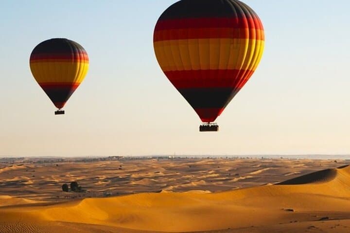 Dubai Desert By Hot Air Balloon With Falcon Show and Camel