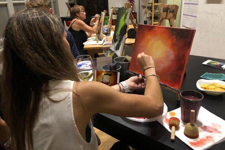 Afternoon Paint & Sip Experience in Piazza Navona