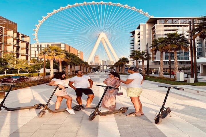 E-Scooter Guided Tour of Marina, JBR, Bluewaters Top Attractions